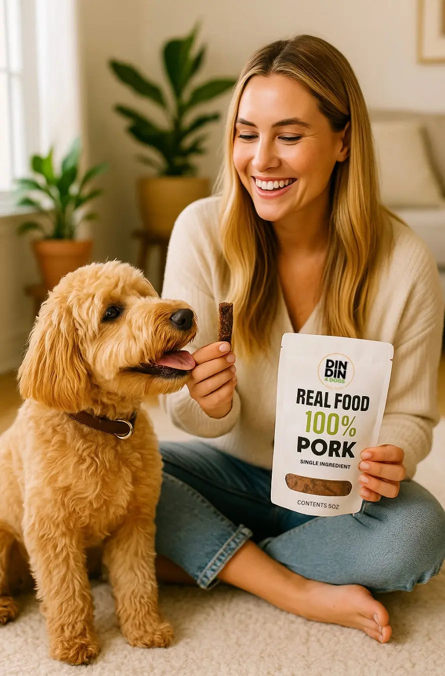 100% Pork Dog Treats, 5 Ounce Bag, Single Ingredient, High Protein - FurvanaWell