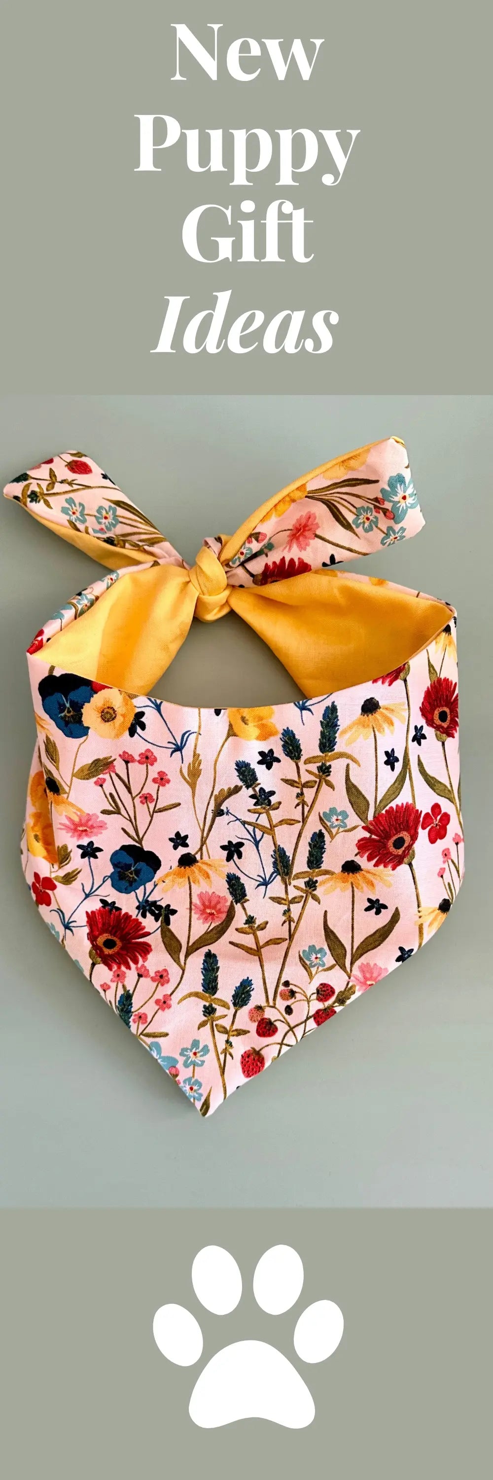 Spring Flowers Dog Bandana New Arrivals - FurvanaWell