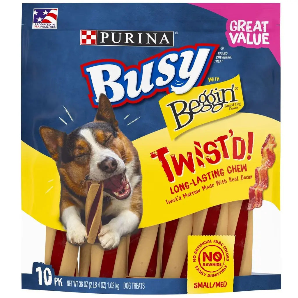 Busy Beggin' Twist'D! Long-Lasting Chew Small & Medium Dog Treat