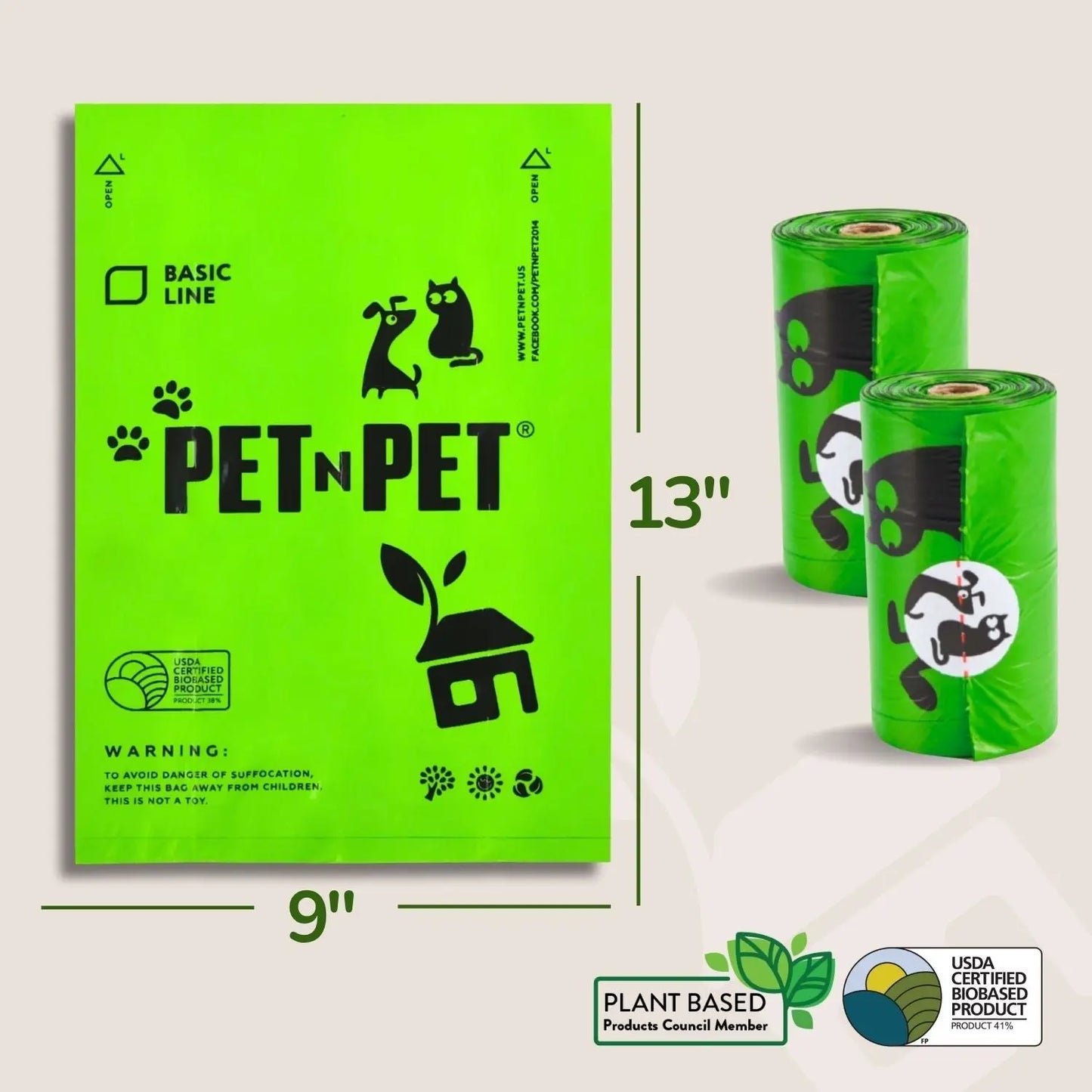 41% Plant-based Poop Bags