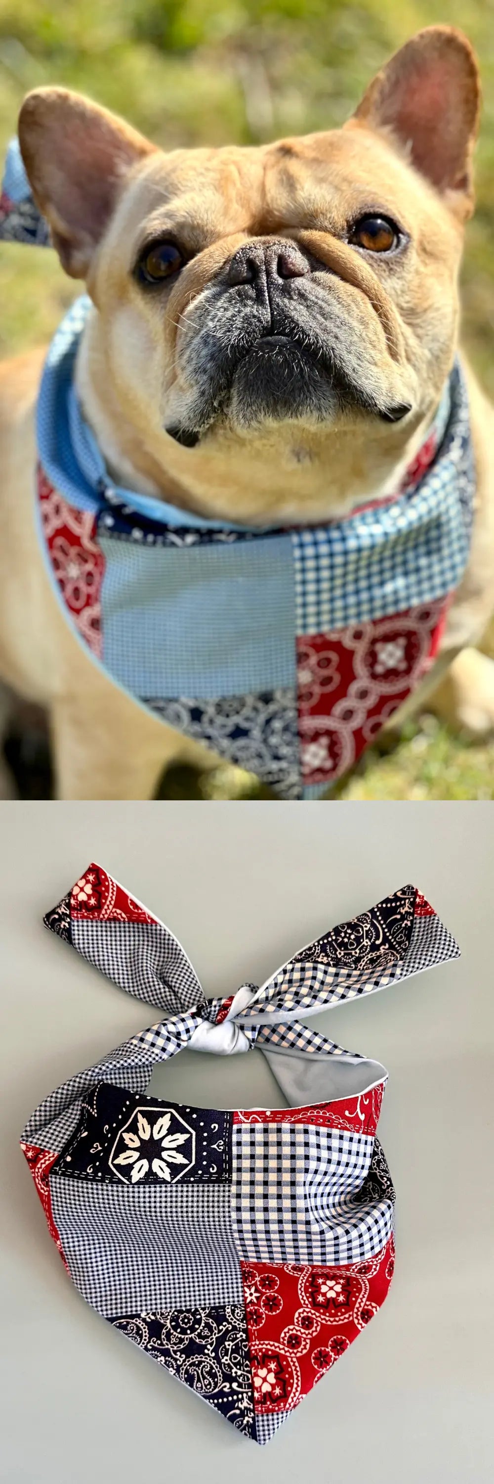 Patchwork Dog Bandana - FurvanaWell