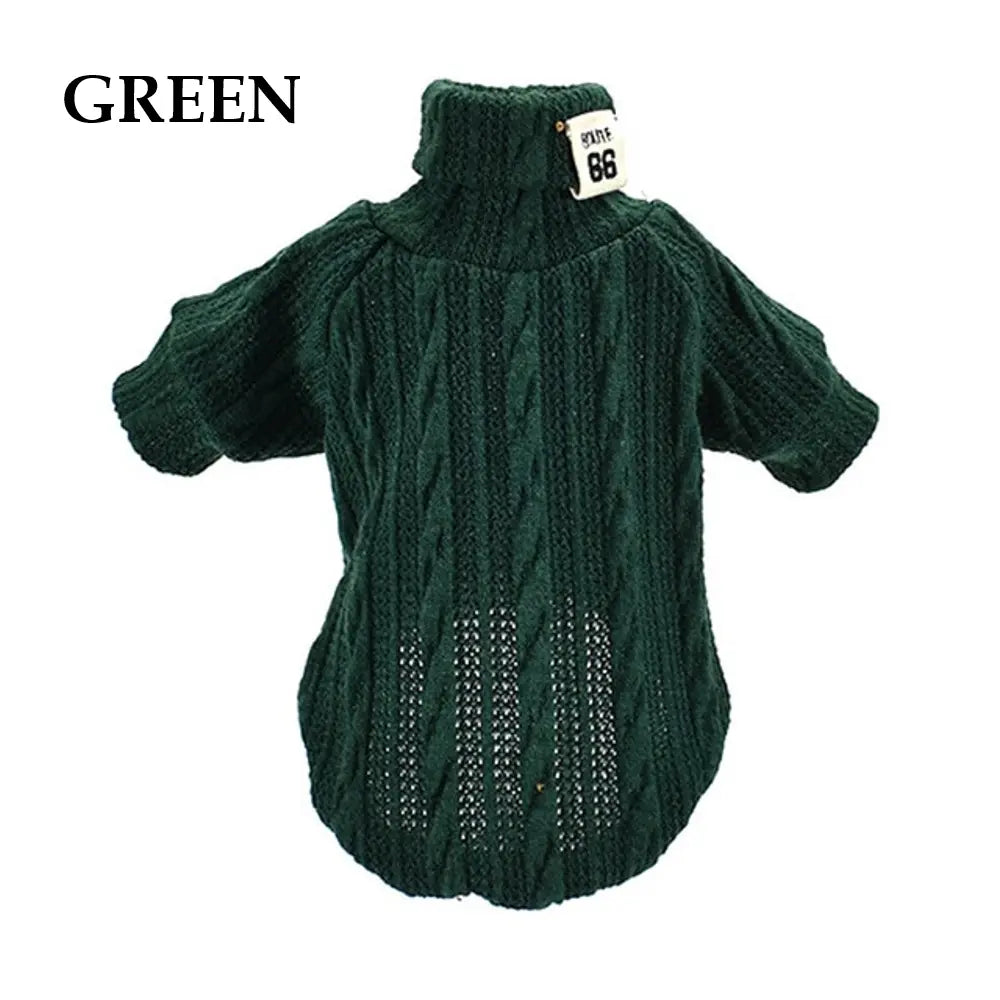 Winter Warm Knitted Turtleneck Sweater for Small Dogs or Cats