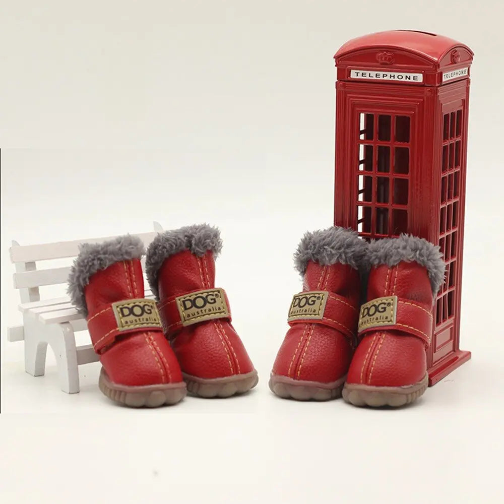 Dog Australia Waterproof Fleece-Lined Warm Dog Snow Boots