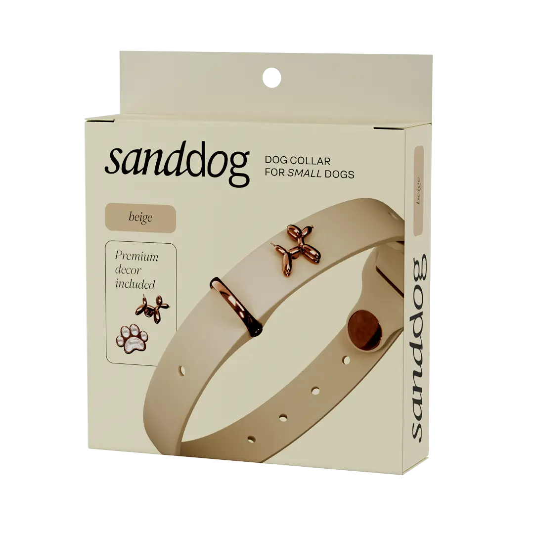 Ballon Beige Dog Collar | Premium Collar | SANDDOG