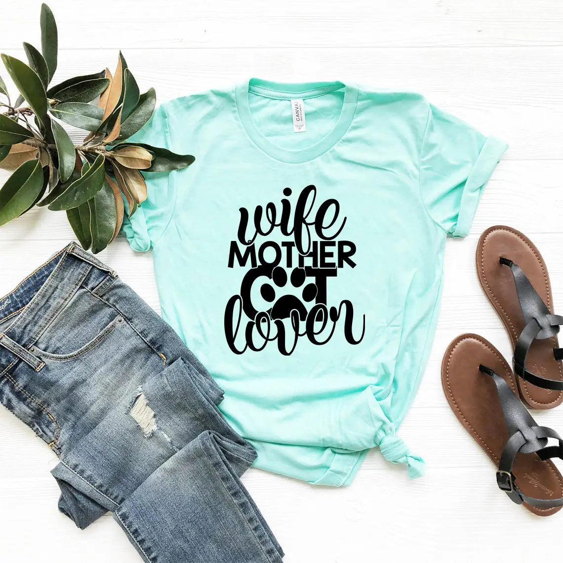 Wife Mother Cat Lover T-Shirt