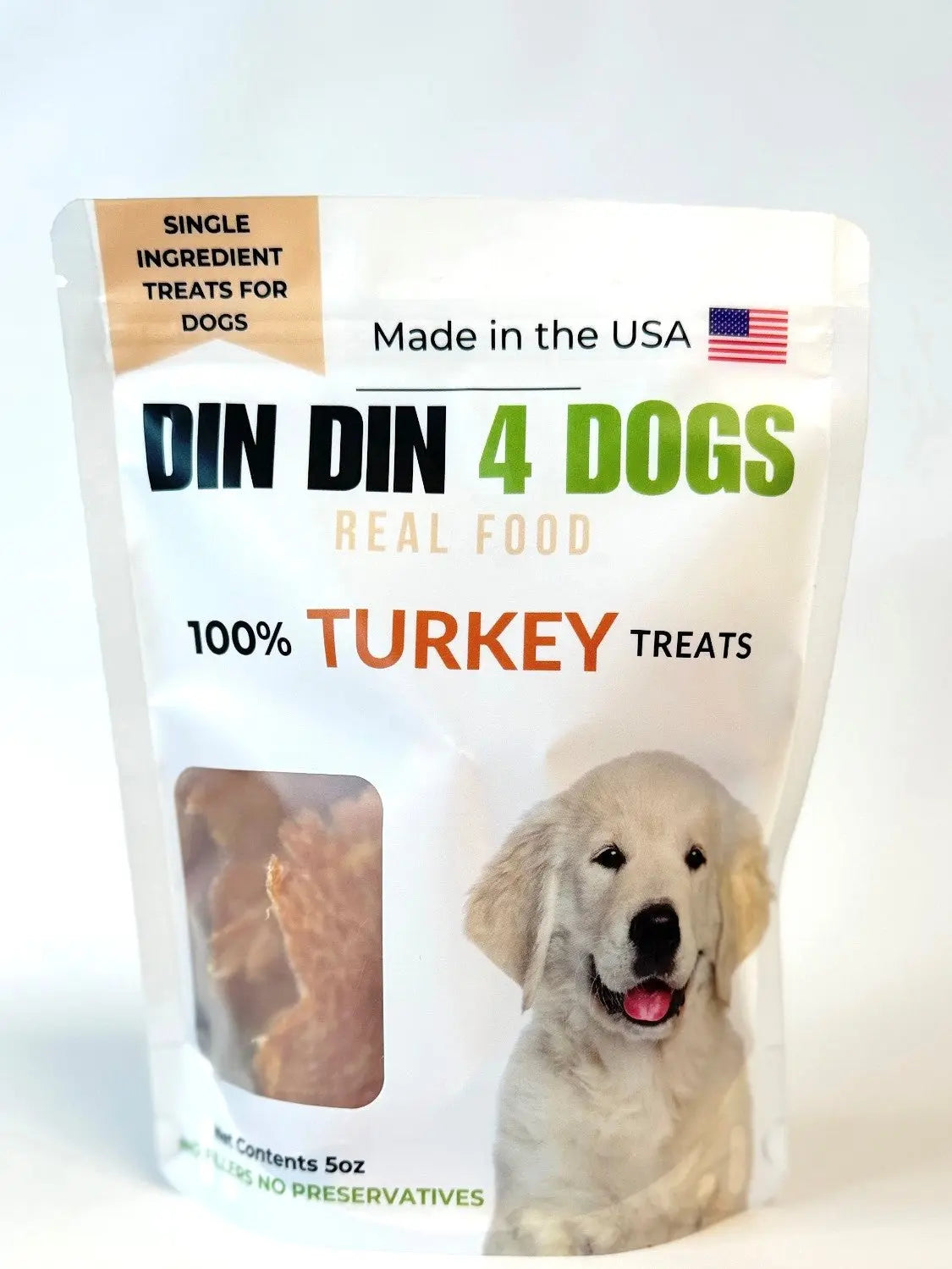 100% Turkey Dog Treats, 5 Ounce Bag, Single Ingredient, High Protein - FurvanaWell
