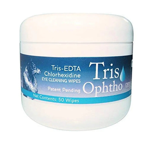 DermaZoo TrisOphto Eye Cleansing Wipes For Dogs , Cats & Horses (50 count)