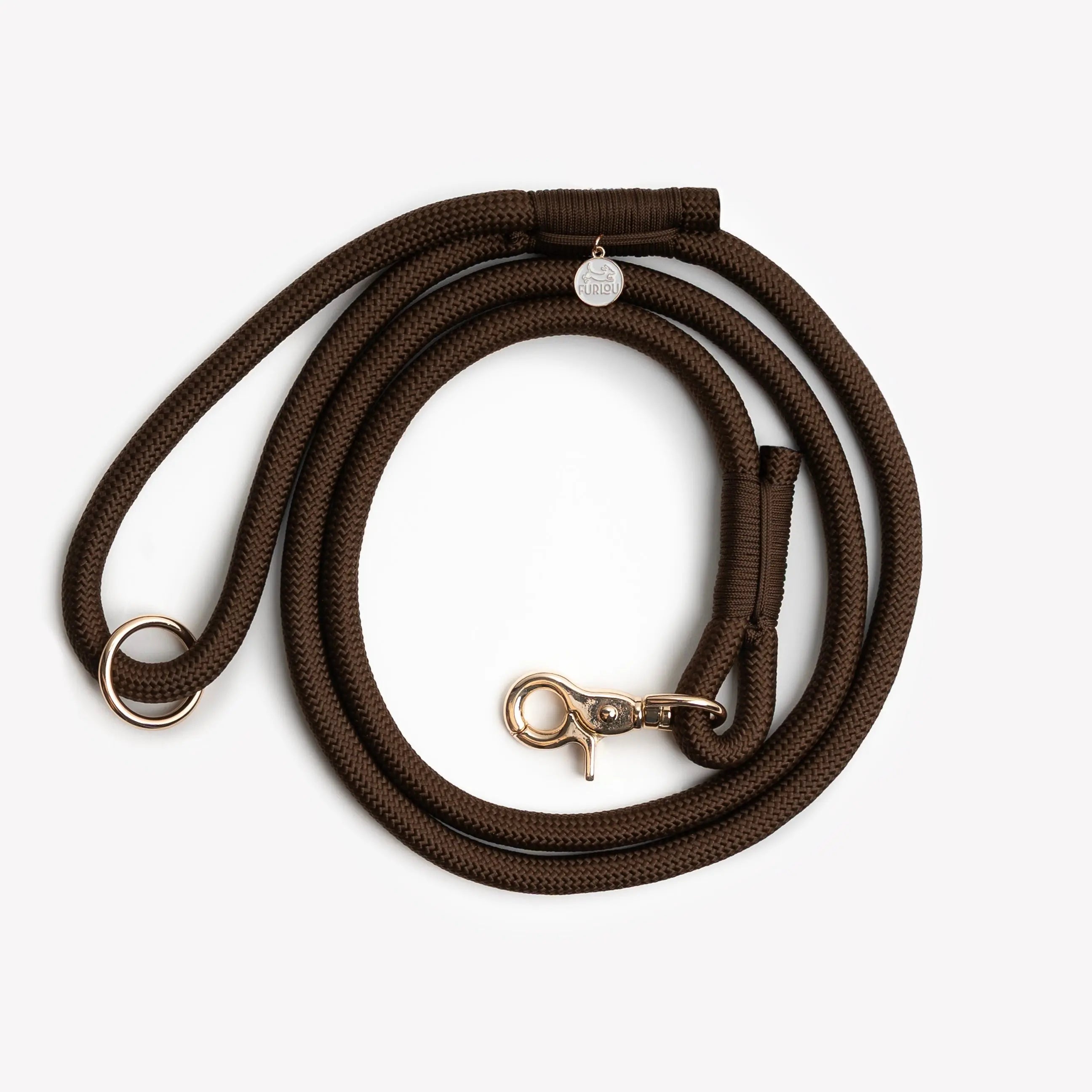 'Brown' - Braided Rope Leash
