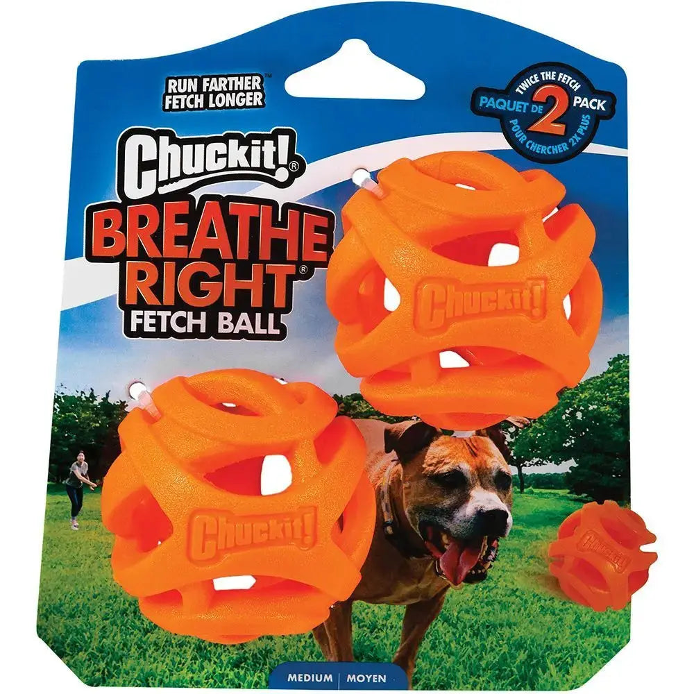 Chuck it! Breathe right ball medium 2pk - FurvanaWell