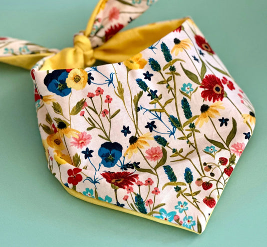 Spring Flowers Dog Bandana New Arrivals - FurvanaWell