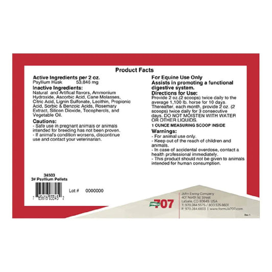 Formula 707 Psyllium For Horse(12 lb, 96 Servings)