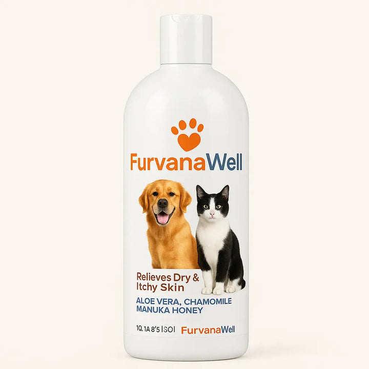 Natural pet shampoo bottle for dogs and cats
Premium pet grooming shampoo with pump dispenser
Gentle pet shampoo for soft, shiny coat