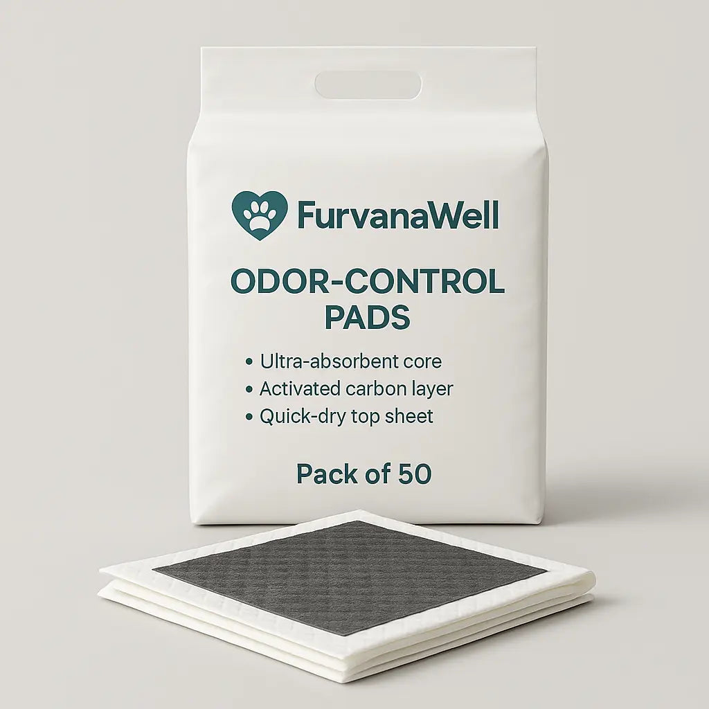 Complete pet wellness starter bundle with feeding and training essentials"
"Pet care bundle including slow-feeder bowl and training pads"
"Essential pet supplies bundle for new pet owners"
"FurvanaWell starter kit with feeding bowl and absorbent pads"
"Pet wellness bundle featuring training pads and feeding accessories"
"Complete pet care starter set for dogs and puppies"
"Essential pet bundle with odor-control pads and feeding bowl"
"New pet owner starter bundle with training and feeding supplies"