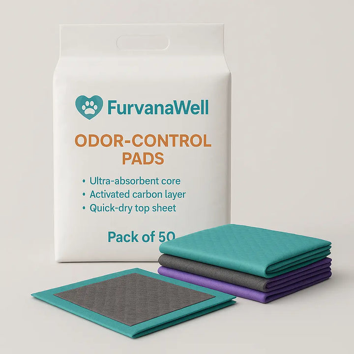 Complete pet wellness starter bundle with feeding and training essentials"
"Pet care bundle including slow-feeder bowl and training pads"
"Essential pet supplies bundle for new pet owners"
"FurvanaWell starter kit with feeding bowl and absorbent pads"
"Pet wellness bundle featuring training pads and feeding accessories"
"Complete pet care starter set for dogs and puppies"
"Essential pet bundle with odor-control pads and feeding bowl"
"New pet owner starter bundle with training and feeding supplies"