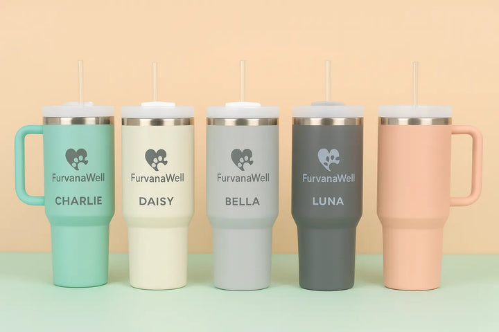 Custom 40oz pet photo tumbler with insulated stainless steel design"
"Personalized pet tumbler showing custom photo printing quality"
"Large capacity pet lover travel mug with leak-proof lid"
"Custom pet memorial tumbler with high-resolution photo printing"
"Insulated pet photo tumbler perfect for hot and cold beverages