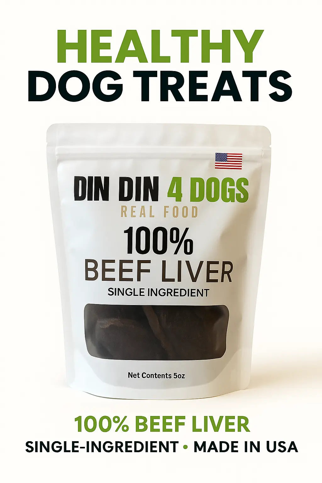 100% Beef Liver Dog Treats, 5 Ounce Bag, Single Ingredient, High Protein - FurvanaWell