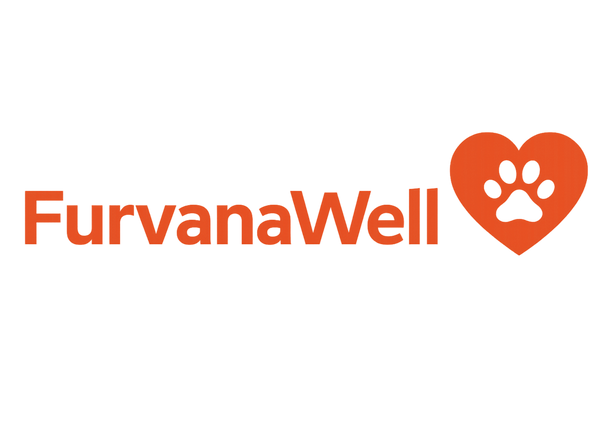 FurvanaWell logo with a red heart and paw print, representing trusted pet wellness products for dogs and cats