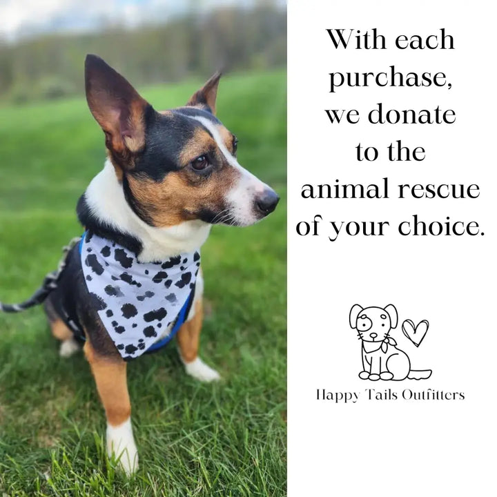 Cow Print Dog Bandana - FurvanaWell