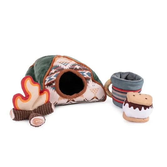 Pendleton Camp Discovery Tent Set Dog Toy - FurvanaWell