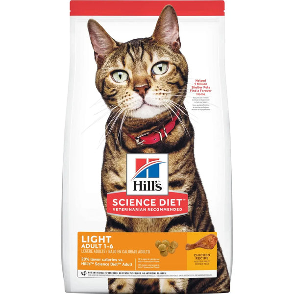 Hill's Science Diet Adult Light Dry Cat Food, Chicken Recipe (16 lb)